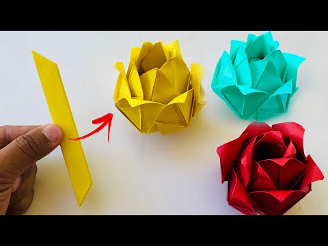 How To Make Paper Rose Easy | Diy Paper Rose Flower