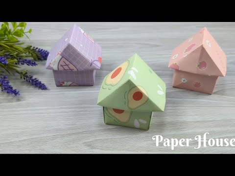 How to make a 3D Paper House- Easy Origami #craft #diy