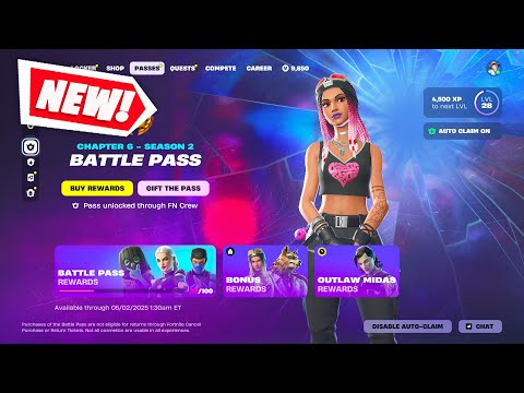 NEW FORTNITE *SEASON 2* UPDATE OUT NOW! NEW BATTLE PASS, MAP & MORE!