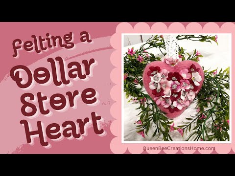 Felting a Floral Heart