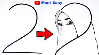 Hijab Girl Drawing Tutorial: Step-by-Step Guide| Muslim girl drawing | Easy drawing | Pencil Sketch