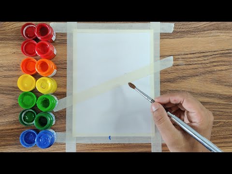 Beautiful poster color / water color painting ideas / simple panting with poster color