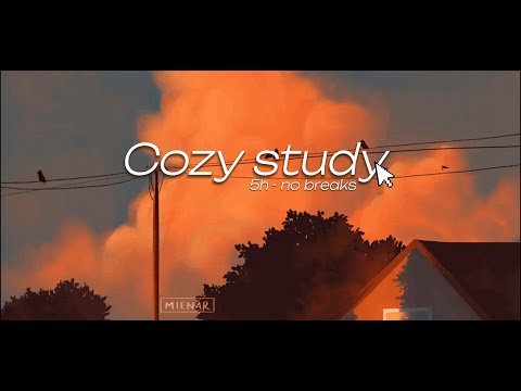 5 HOURS COZY STUDY - Cozy lofi music on a summer sunset