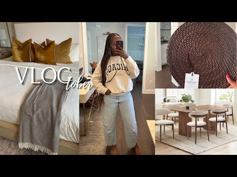 VLOGTOBER| BED REFRESH, DINING ROOM PREP, CHILL DAYS AT HOME, BRAID REFRESH