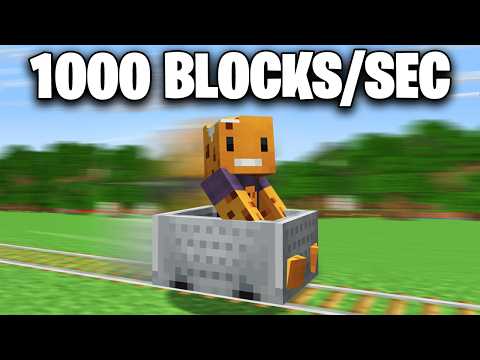 minecarts are 1000x faster now in minecraft