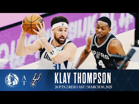 Klay Thompson (26 Points) Highlights vs. San Antonio Spurs | March 10, 2025