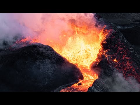 Volcano Eruption | Drone Video Top Down #shorts