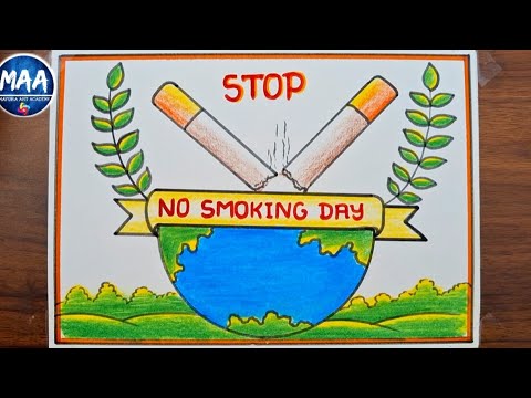 No smoking day drawing | Stop Smoking Poster Drawing | World No Tobacco Day Drawing | No Smoking